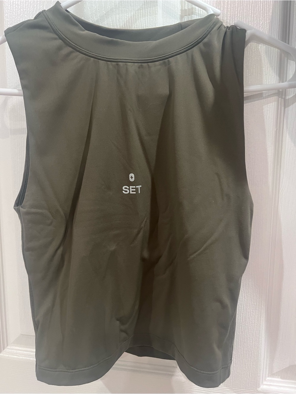 Figs Olive Green Athletic Tank Top
